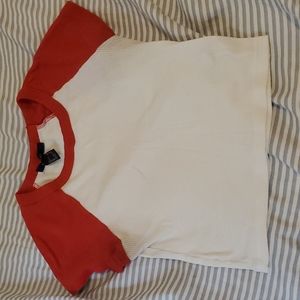 Cropped baseball baby tee